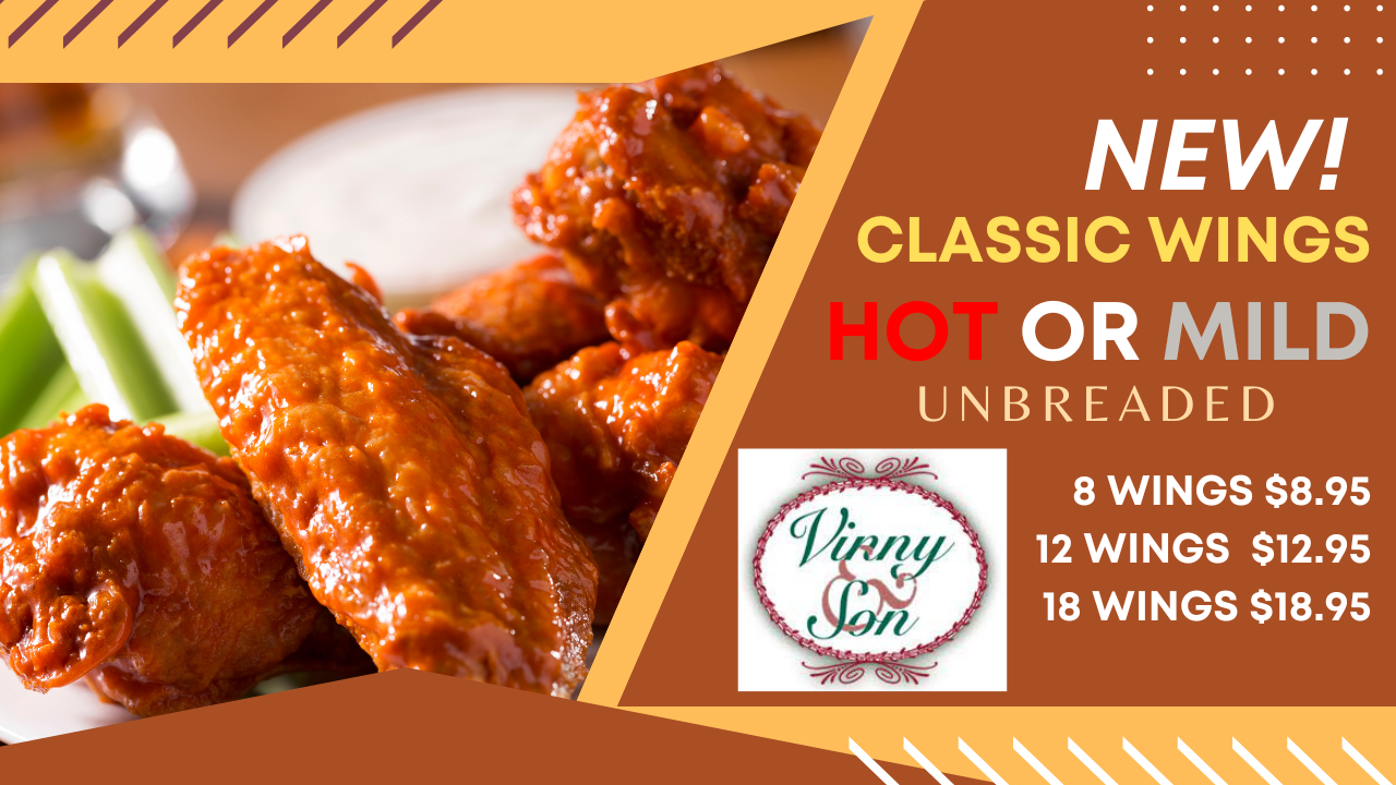 Vinny and son   Chicken wings 